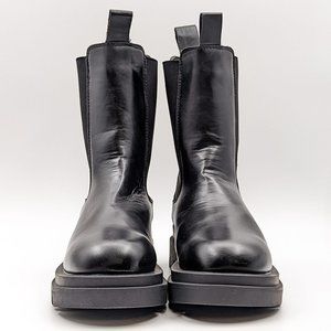 Aquatherm Women Chloe Mid Calf Black Leather Boots Size 11